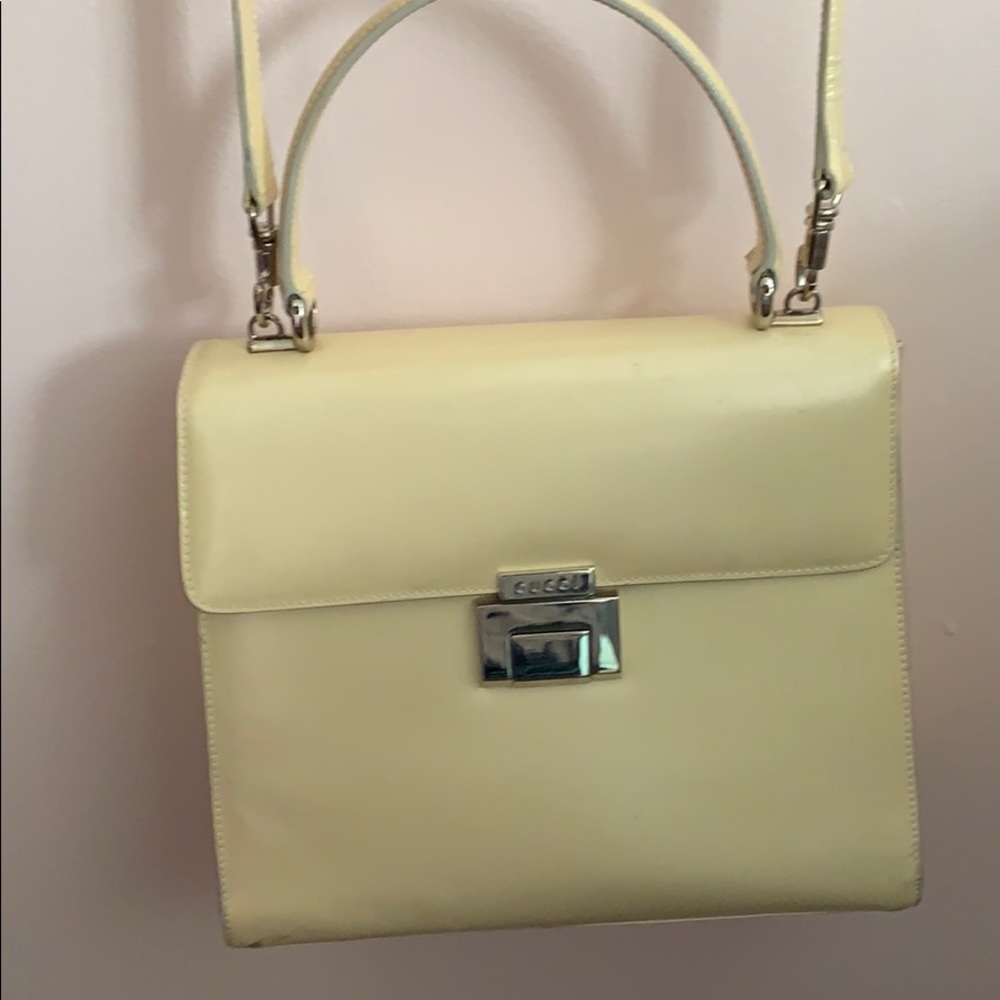 Vintage Gucci Cream Handle Bag